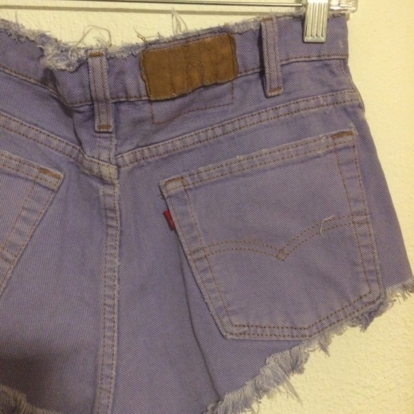 PURPLE LEVI CUTOFFS - Picture 3 of 4